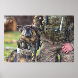 US MILITARY WORKING DOG POSTER