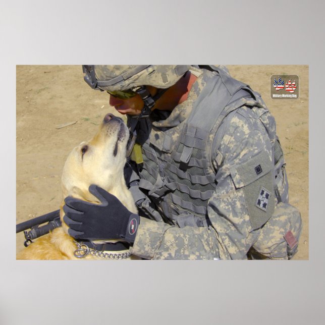 US MILITARY WORKING DOG POSTER (Front)