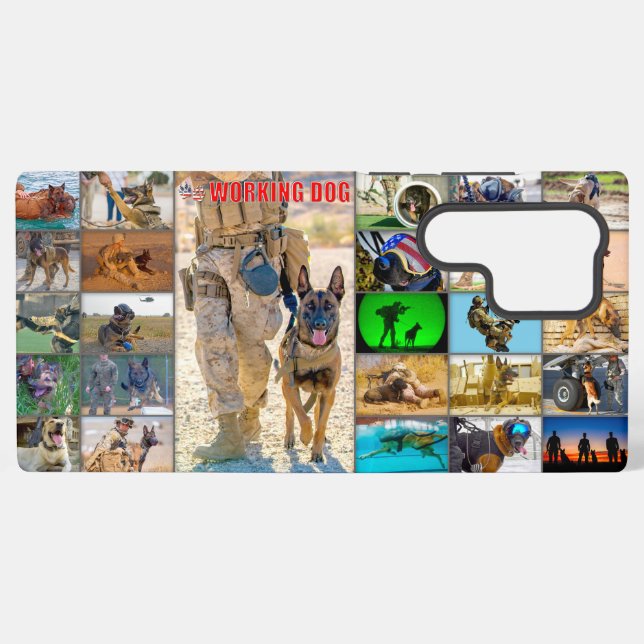 US MILITARY WORKING DOG SAMSUNG GALAXY S22 ULTRA CASE (Back Horizontal)