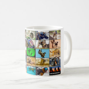 US MILITARY WORKING DOGS “MONTAGE” COFFEE MUG