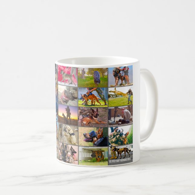 US MILITARY WORKING DOGS “MONTAGE” COFFEE MUG (Front Right)