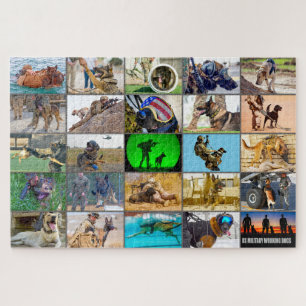 US MILITARY WORKING DOGS “MONTAGE” JIGSAW PUZZLE