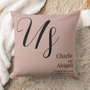 US Modern Romantic Wedding on Dusty Pink Cushion