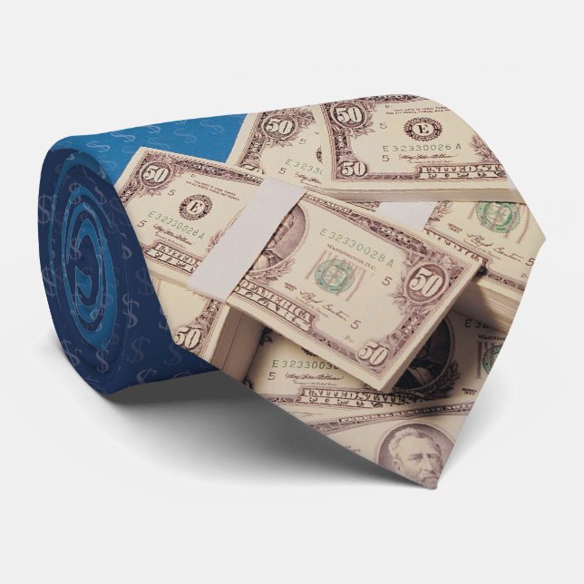 US Money - $50 Dollars Bills Tie (Rolled)