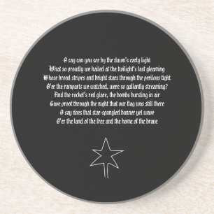 US National Anthem The Star - Spangled Banner Coaster
