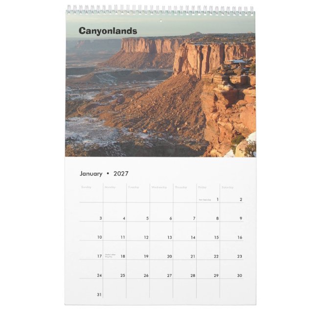 US National Parks 2010 Calendar (Jan 2027)