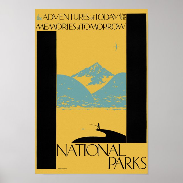US National Parks Vintage Poster Restored (Front)