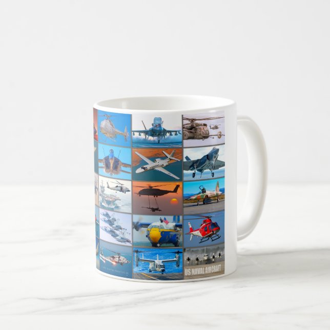 US NAVAL AIRCRAFT “MONTAGE” COFFEE MUG (Front Right)