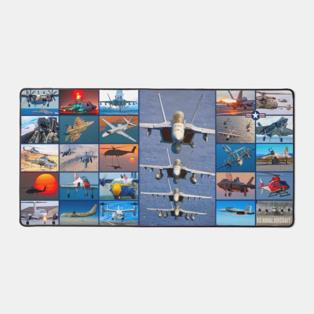 US NAVAL AIRCRAFT “MONTAGE” DESK MAT (Front)