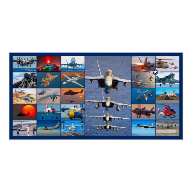 US NAVAL AIRCRAFT “MONTAGE” POSTER (Front)