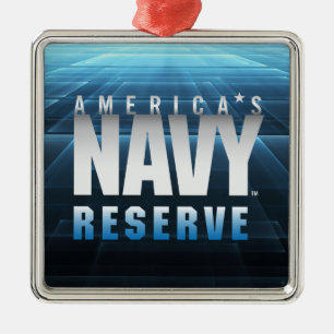 US Navy America's Navy Reserve Metal Tree Decoration