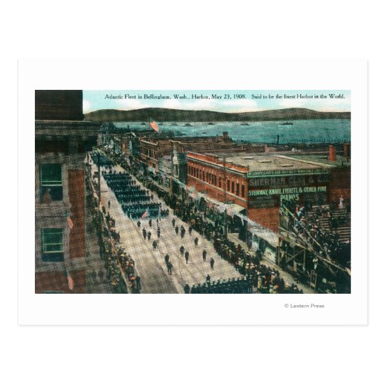 US Navy Atlantic Fleet in Harbour Postcard