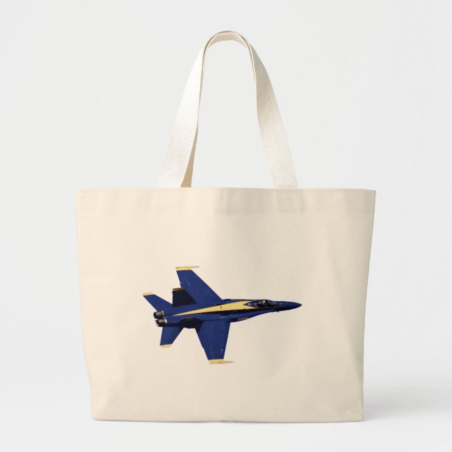 US NAVY Blue Angels In Flight at Fleet Week Large Tote Bag (Front)