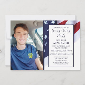 US Navy Bootcamp Going Away Party Invitation