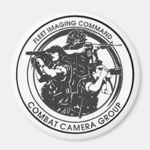 US NAVY COMBAT CAMERA PACIFIC  4" Magnet