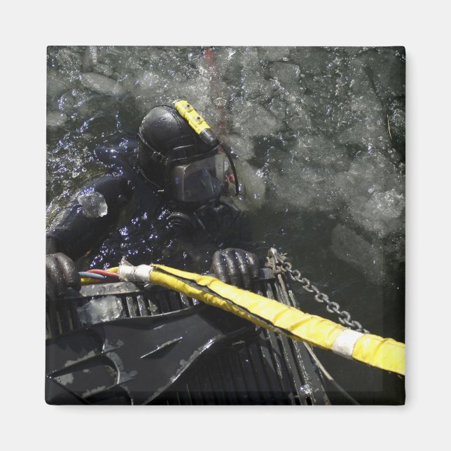 US Navy Diver gets ready to start his dive Magnet (Front)