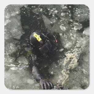 US Navy Diver Square Sticker