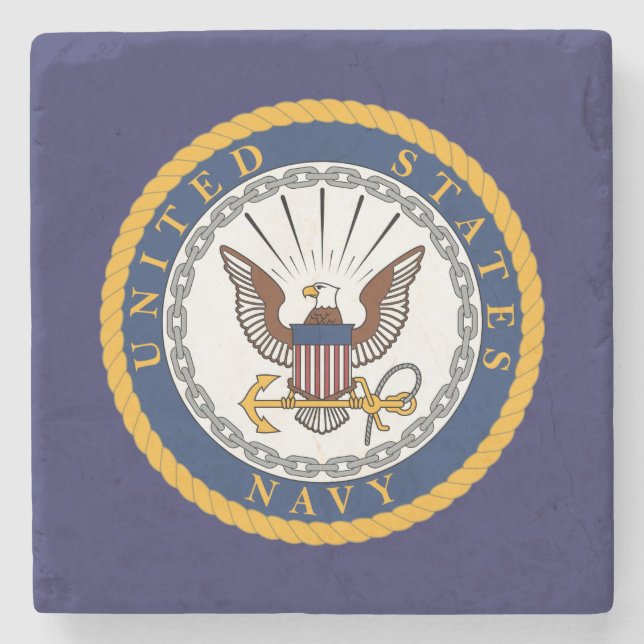 US Navy Emblem Stone Coaster (Front)