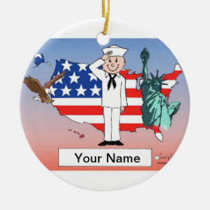 US Navy - Male Ceramic Tree Decoration