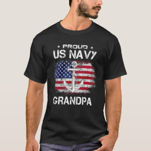 Us Navy Proud Grandpa Proud Us Navy Grandpa Veter T-Shirt