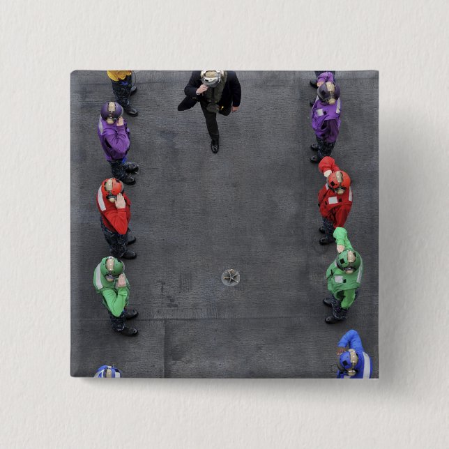 US Navy rainbow sideboys 15 Cm Square Badge (Front)