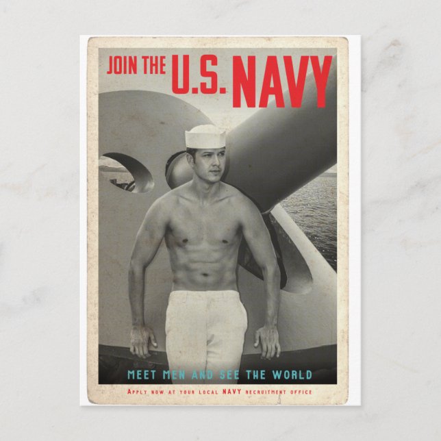 US Navy Recruitment Poster Postcard (Front)