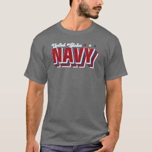 US Navy Retro Vintage Red White and Blue Vibes T-Shirt