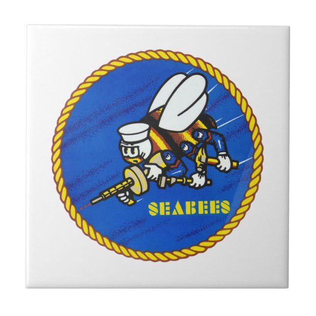 US Navy Seabees Logo Tile (Front)