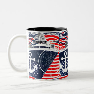 US Navy Two-Tone Coffee Mug