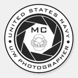 US Navy Underwater Photographer MC SCUBA Sticker