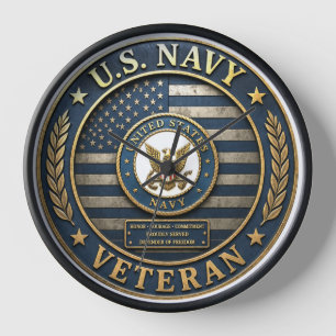 US Navy Veteran Honour Clock