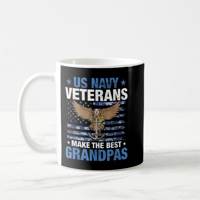 US Navy Veterans Make The Best Grandpas Gift For V Coffee Mug (Left)