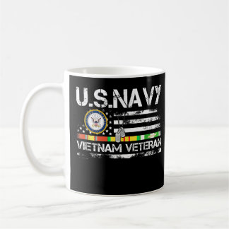 US Navy Vietnam Veteran USA Flag Vietnam Vet Flag  Coffee Mug