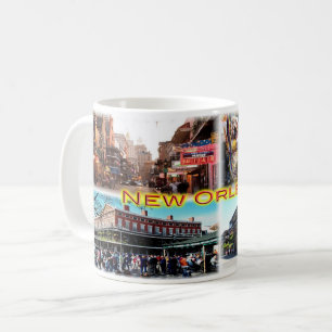 US New Orleans - Bourbon Street - Mardi Gras - Coffee Mug