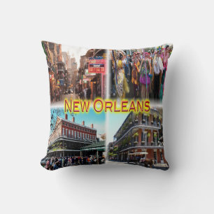 US New Orleans - Bourbon Street - Mardi Gras - Cushion