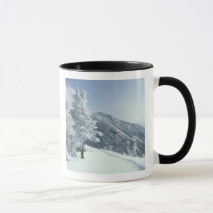 US, NH, Snow covered trees Trails Snoeshoe Mug