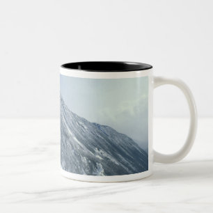 US, NH, Snow covered trees Trails Snoeshoe Two-Tone Coffee Mug