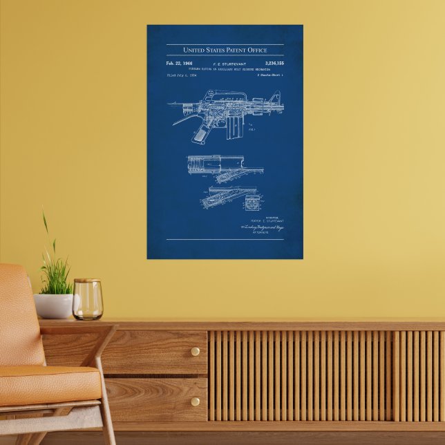 US Patent - Colt Automatic Rifle Poster (Living Room 2)
