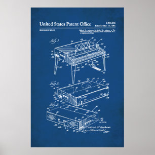 US Patent - Electric Piano Poster