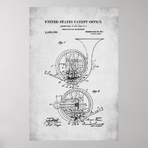 US Patent - French Horn Poster