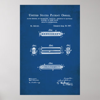 US Patent - Harmonica Poster