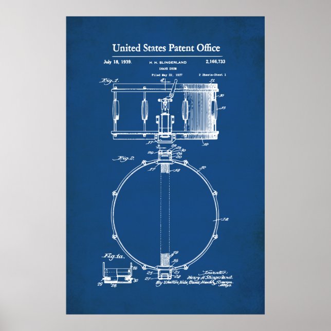 US Patent - Snare Drum Poster (Front)
