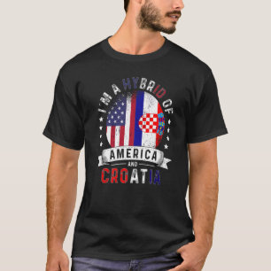 US Patriot Croatia Flag American Croatian Grown T-Shirt