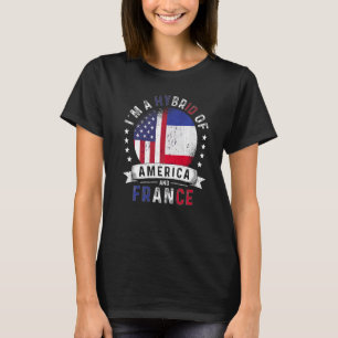 US Patriot France Flag American French Grown T-Shirt