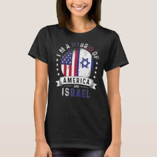 US Patriot Israel Flag American Israeli Grown T-Shirt