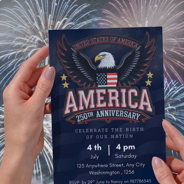 US Patriotic Invitation - 250th Anniversary Party (Creator Uploaded)