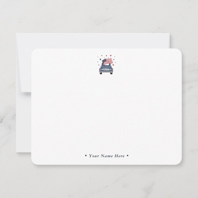 US Patriotic Note Card (Front)