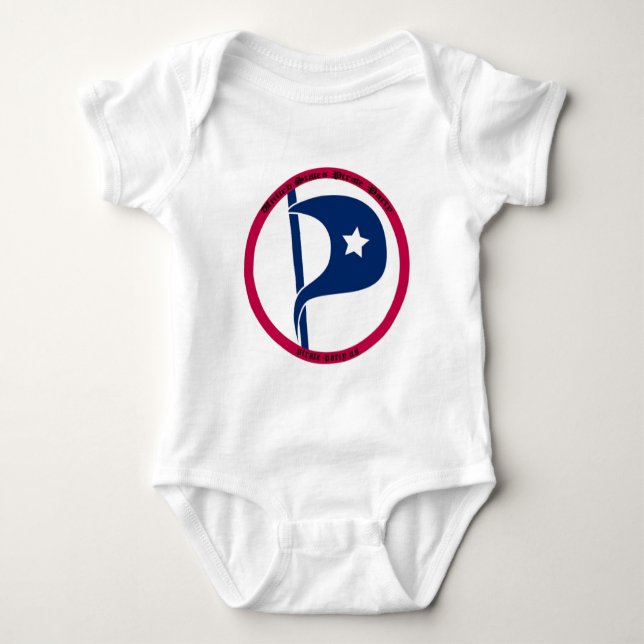US Pirate Party Baby Bodysuit (Front)