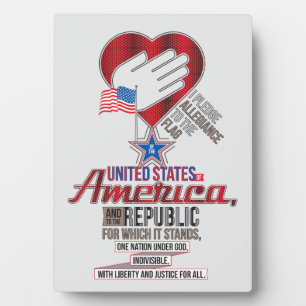 US Pledge of Allegiance Plaque
