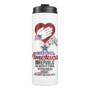 US Pledge of Allegiance Thermal Tumbler